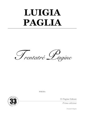 cover image of Luigia Paglia